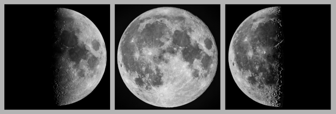 Moon Phase Triptych